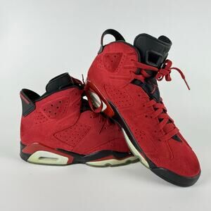 Nike Air Jordan 6 Retro Toro Bravo Sneakers Men's 9.5 Red Black CT8529-600